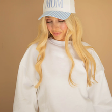 Load image into Gallery viewer, Blue Mom Gingham Trucker
