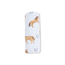 Load image into Gallery viewer, Blue Horses Swaddle
