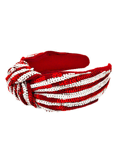 Red & White Stripe Headband