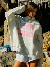 Load image into Gallery viewer, Fck Cancer Mock Neck Reversible Sweatshirt

