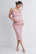 Load image into Gallery viewer, Ruffle Trim Midi Dress
