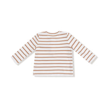 Load image into Gallery viewer, Vintage Stripe Brown Henley
