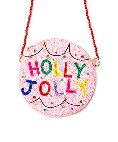 Holly Jolly Beaded Purse