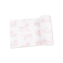 Load image into Gallery viewer, Pink Farm Toile Swaddle
