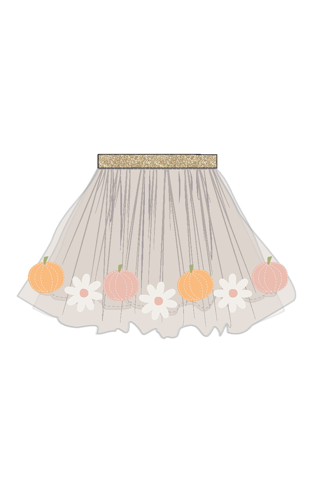 Pumpkins & Flowers Tutu Skirt