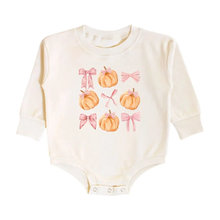Load image into Gallery viewer, Pumpkin &amp; Bows Romper
