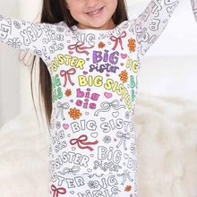 Load image into Gallery viewer, Big Sis Colorable PJ Set
