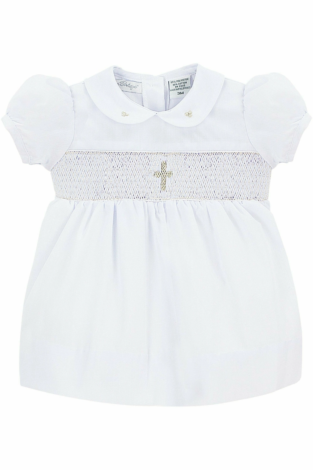 Christening Smocked Cross Dress 18-24M Christening Smocked Cross Dress 18-24M