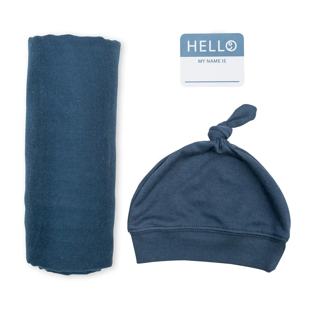 Hello World Hat & Swaddle Set