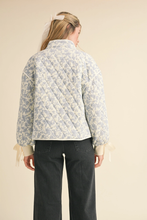 Load image into Gallery viewer, Floral Quilted Jacket with Ribbon
