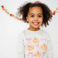 Load image into Gallery viewer, Pumpkin &amp; Bows Sweatshirt

