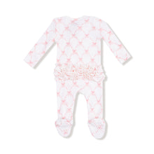 Load image into Gallery viewer, Ribbon Bow Trellis Footie Sleeper
