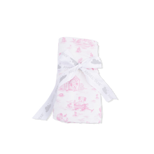 Load image into Gallery viewer, Puppy Toile Pink Swaddle
