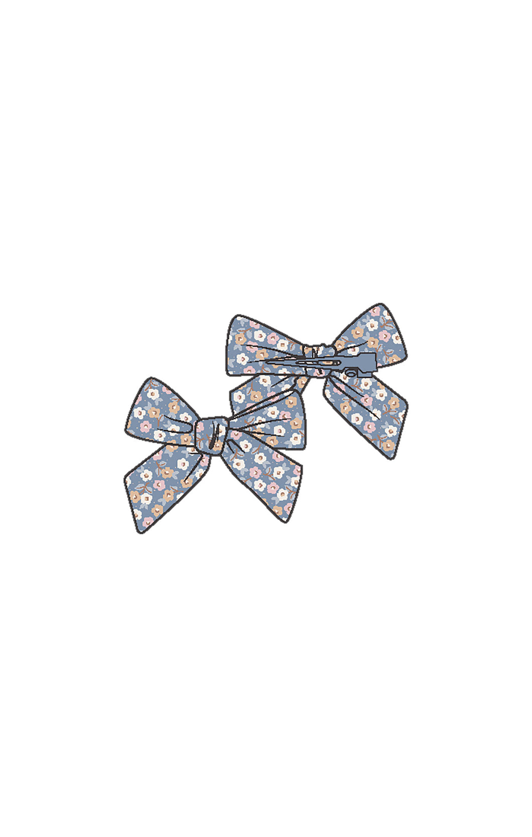 Country Calico 2PK Bow Clips