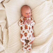 Load image into Gallery viewer, Turkey Treats Footie Sleeper
