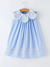 Load image into Gallery viewer, Petal Peter Pan Collar Christening Dress
