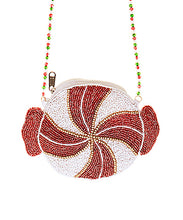 Load image into Gallery viewer, Peppermint Candy Beaded Bag
