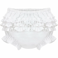 Load image into Gallery viewer, White Ruffle Diaper Covers
