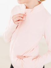 Load image into Gallery viewer, Zen Pink Full-Zip Ruffle Active Jacket
