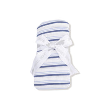Load image into Gallery viewer, Blue Vintage Stripe Swaddle
