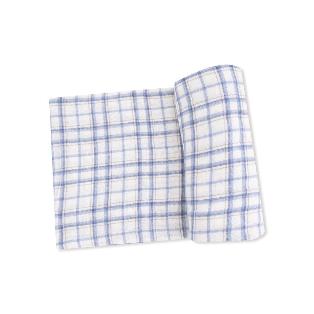 Blue Plaid Swaddle