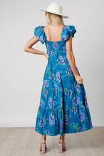 Load image into Gallery viewer, Ruffle Sleeve Floral Midi
