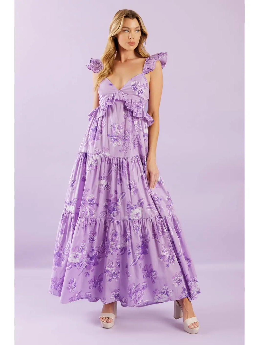 alex maxi dress Alex Chiffon Maxi Dress / Blue | MESHKI