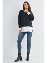 Load image into Gallery viewer, Layla Twofer Pullover Top
