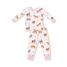 Load image into Gallery viewer, Pink Horses PJ Set

