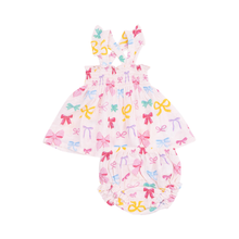 Load image into Gallery viewer, Colorful Bows Top &amp; Diaper Cover
