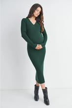 Load image into Gallery viewer, Jessica Ribbed V-Neck Midi
