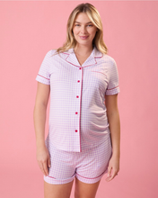 Load image into Gallery viewer, Clea Lavender Gingham PJ Set
