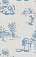 Load image into Gallery viewer, Blue Farm Toile Swaddle
