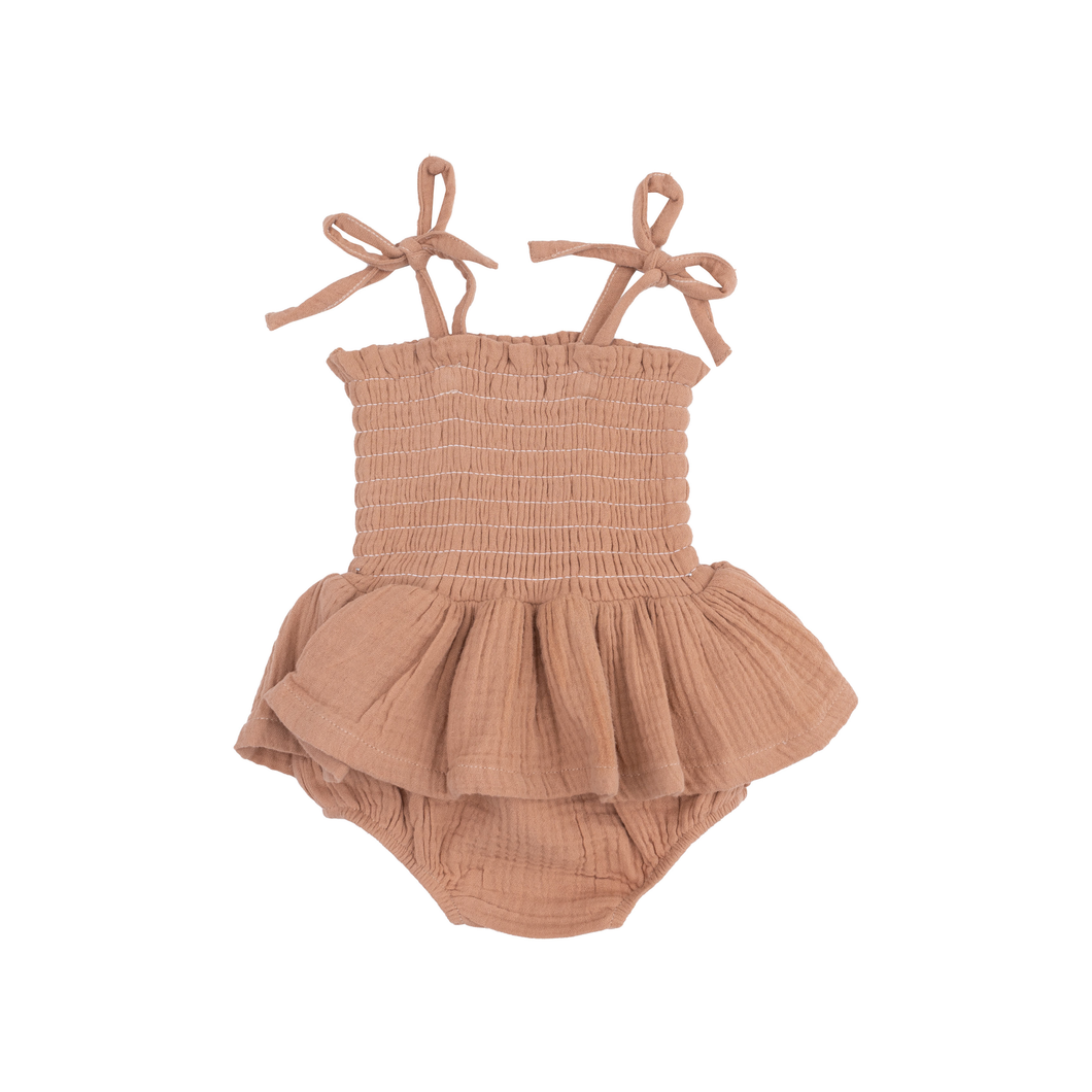 Camel Smocked Bubble