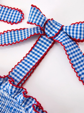 Load image into Gallery viewer, 4th of July Plaid Twirl Dress
