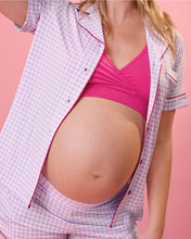 Load image into Gallery viewer, Clea Lavender Gingham PJ Set
