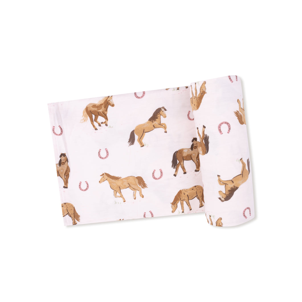 Pink Horse Swaddle