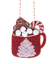 Load image into Gallery viewer, Hot Coco Beaded Bag
