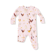 Load image into Gallery viewer, Pink Collector Chickens Footie Sleeper
