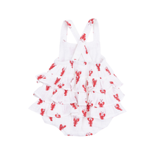 Load image into Gallery viewer, Lobster Muslin Ruffle Sunsuit
