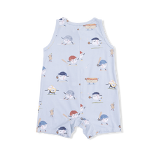 Load image into Gallery viewer, Baseballs Playing Baseball Romper
