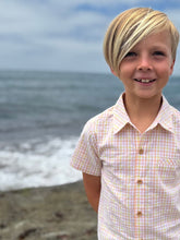 Load image into Gallery viewer, Cane Peach Plaid Top
