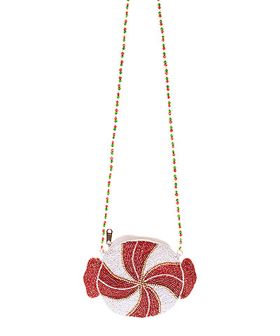 Peppermint Candy Beaded Bag