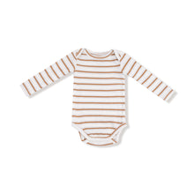 Load image into Gallery viewer, Vintage Stripe Brown Bodysuit

