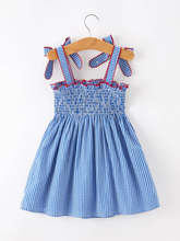 Load image into Gallery viewer, 4th of July Plaid Twirl Dress

