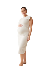 Load image into Gallery viewer, Maternity A-Line Ruched Knit Dress

