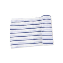 Load image into Gallery viewer, Blue Vintage Stripe Swaddle
