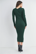 Load image into Gallery viewer, Jessica Ribbed V-Neck Midi

