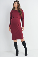 Load image into Gallery viewer, Kay Ribbed Nursing &amp; Maternity Dress
