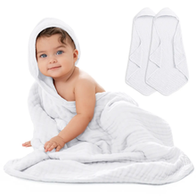 Load image into Gallery viewer, 2PK 6 Layer Hooded Baby Towels
